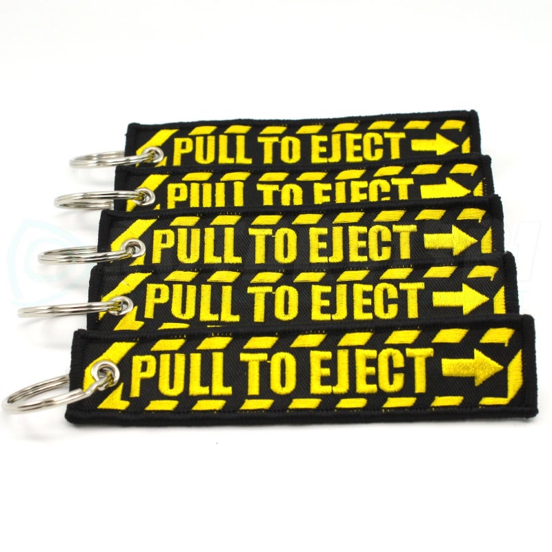Rotary13B1 PULL TO EJECT Key Chain - Black/Yellow - 5 PCS - Image 3